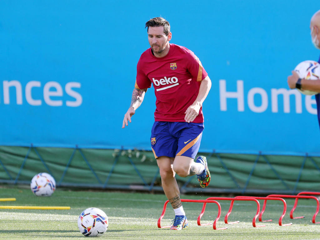 Messi en la ciudad deportiva del FC Barcelona.
