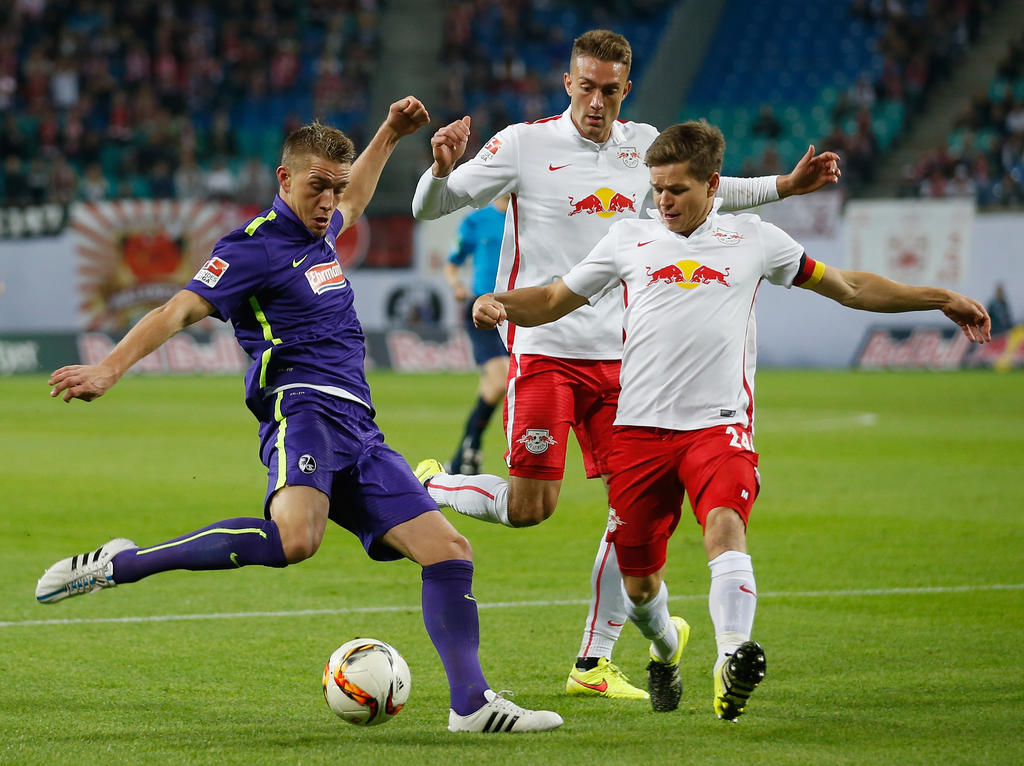 Dominik Kaiser (r.) bleibt RB Leipzig erhalten Dominik Kaiser (r.) bleibt RB Leipzig erhalten
