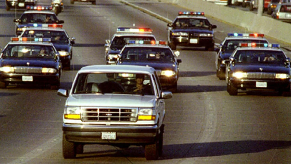 O.J. Simpson flüchtet vor der Polizei