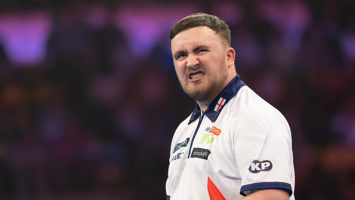 Luke Littler und die deutschen Darts-Fans stehen ein wenig auf Kriegsfuß