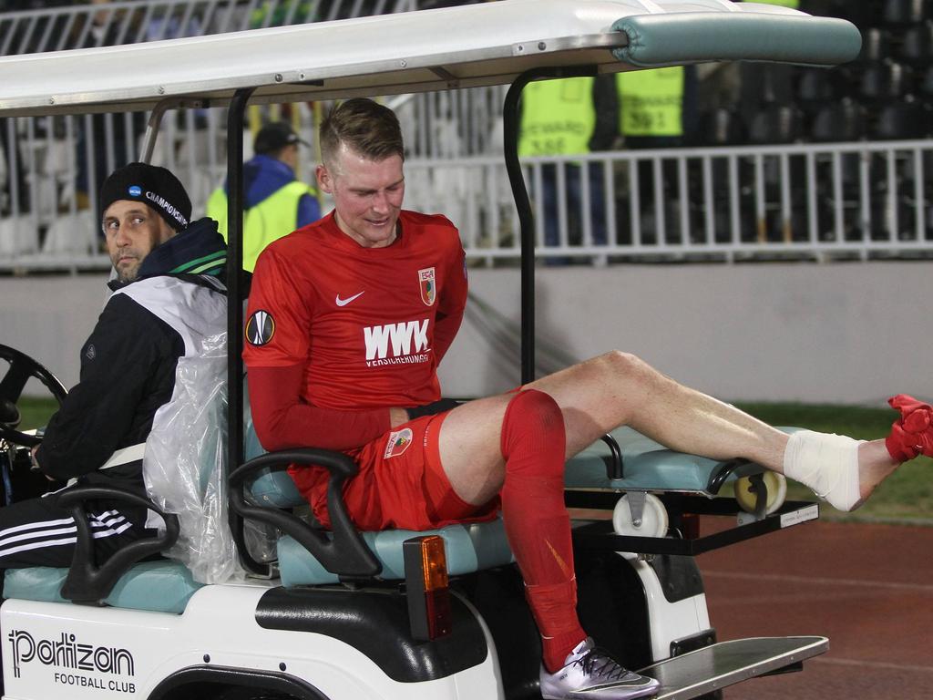 Jan-Ingwer Callsen-Bracker verletzte sich gegen Belgrad am Fußgelenk