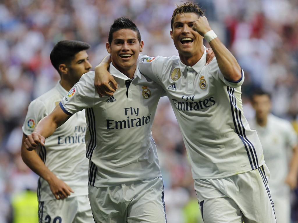 Cristiano Ronaldo (r.) schoss Real Madrid zum nächsten Sieg