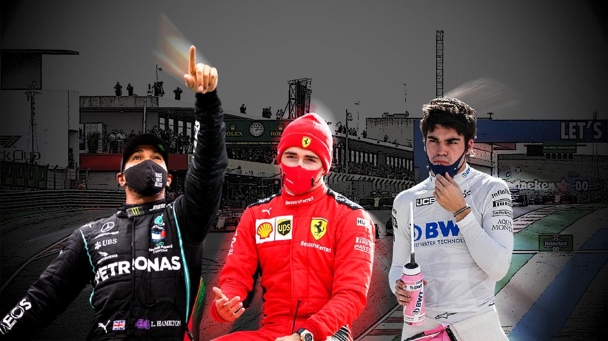 Charles Leclerc (M.) zeigte in Portugal eine gute Leistung Charles Leclerc (M.) zeigte in Portugal eine gute Leistung