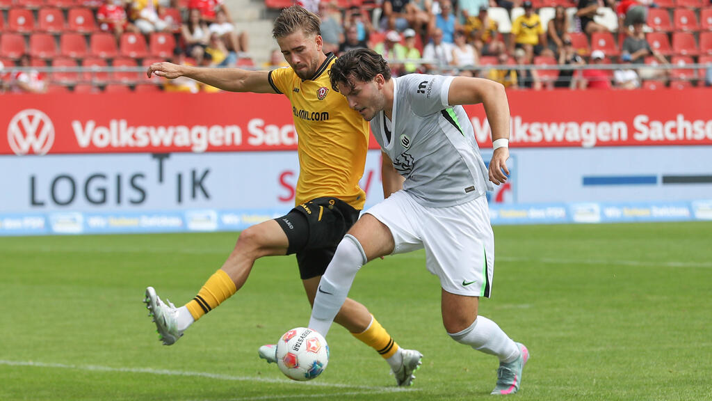 David Kubatta (l.) spielte in der laufenden Saison noch keine Rolle bei Dynamo Dresden