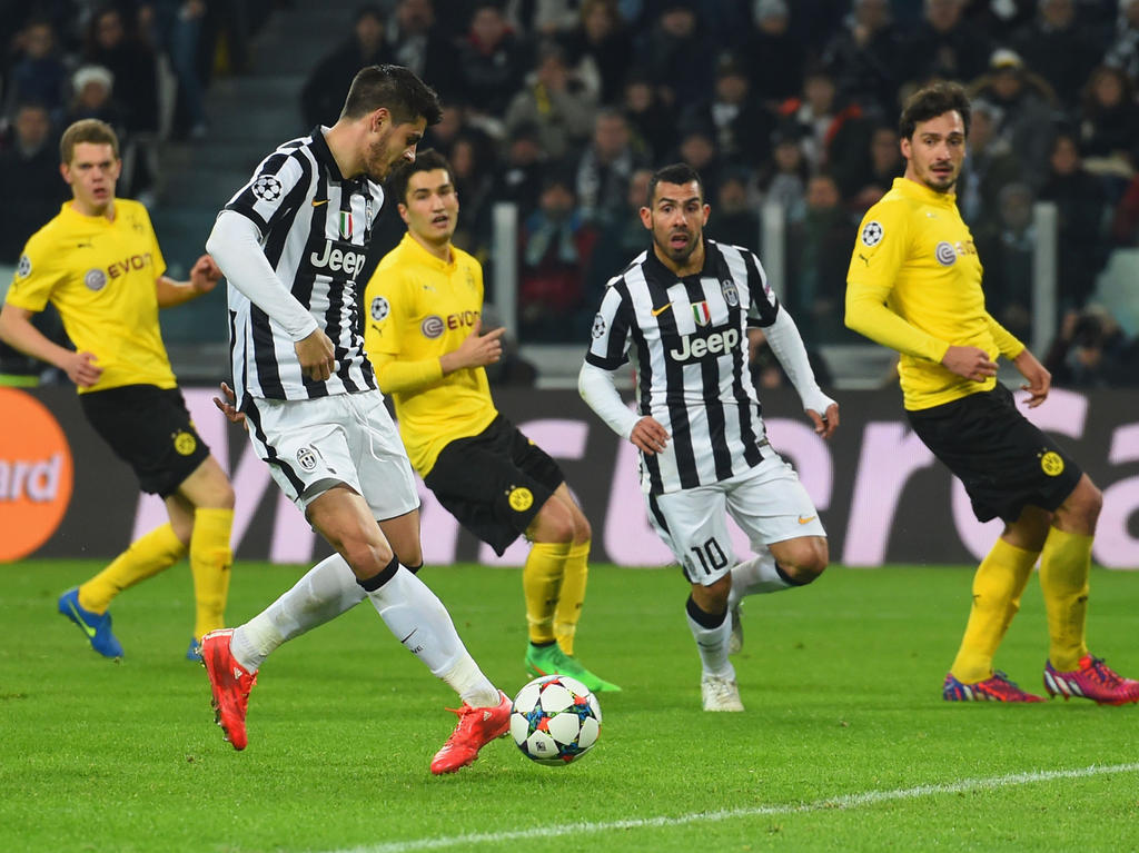 Alvaro Morata erzielte gegen Borussia Dortmund das 2:1 für Juventus