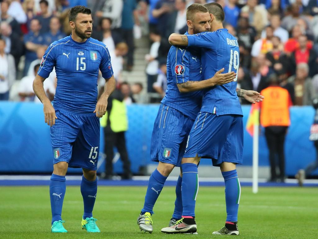 Ohne Bonucci (r.) und de Rossi (2.v.r.) geht es für Italien in die WM-Quali