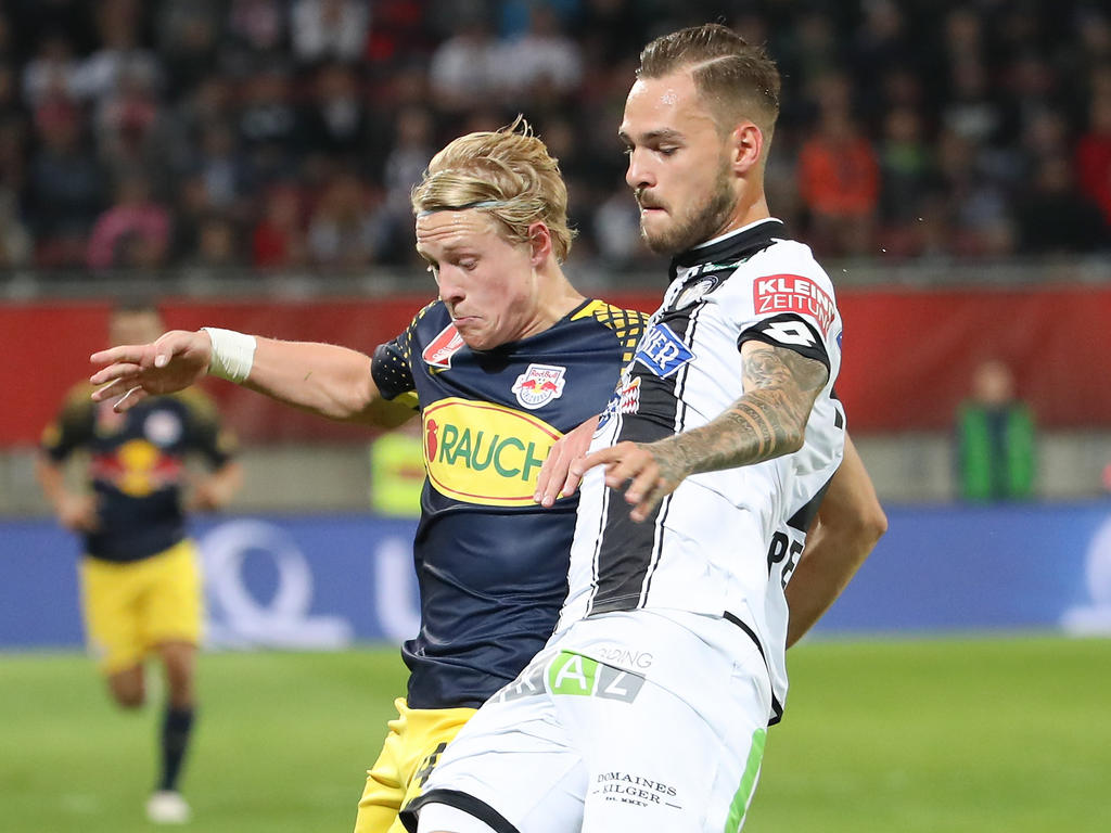 Lukas Spendlhofer (r.) wird weiter für Sturm Graz verteidigen