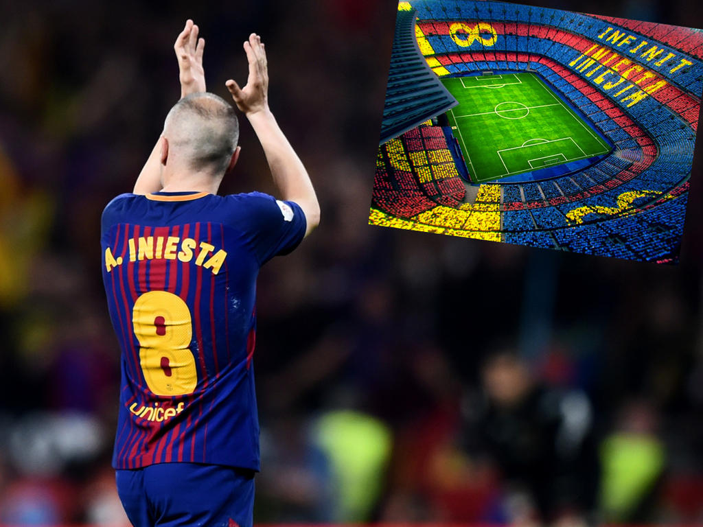 Andrés Iniesta läuft zum letzten Mal für den FC Barcelona auf. © Getty Images/D. Doyle, Twitter/FCBarcelona_es