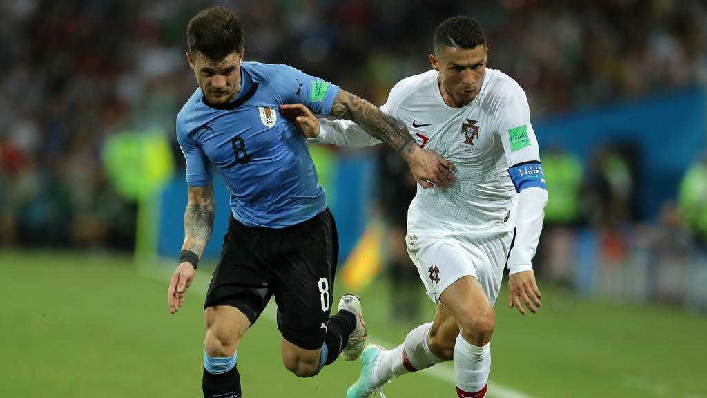 Nahitán Nández konnte sich mit Uruguay bei der WM mit den Besten messen