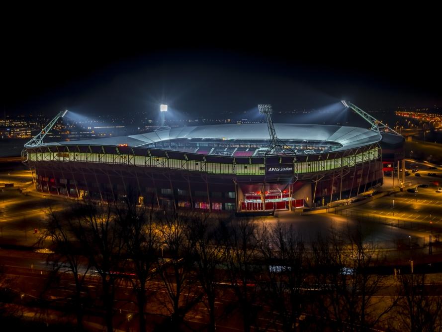 Het AFAS Stadion van AZ Alkmaar. (07-12-2016)
