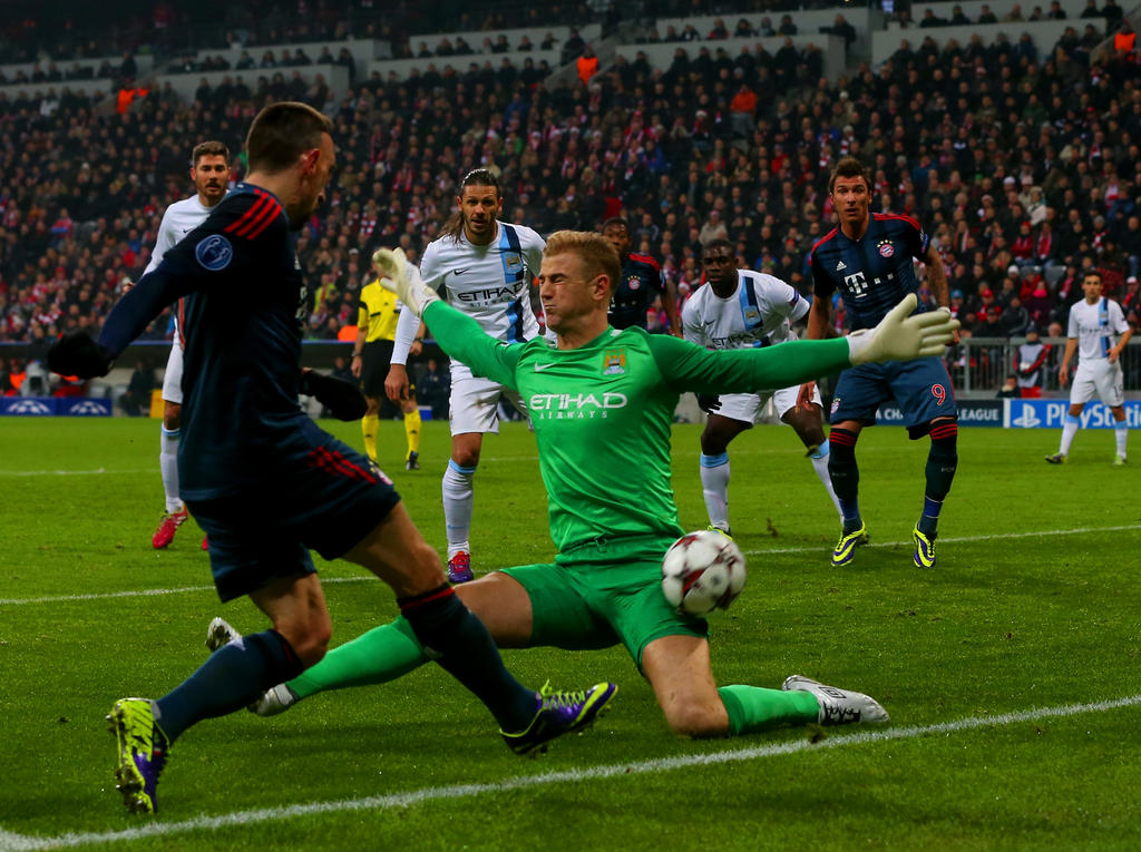 Joe Hart zeigte gegen Bayern eine beeindruckende Leistung Joe Hart zeigte gegen Bayern eine beeindruckende Leistung