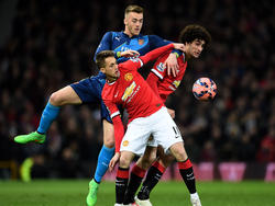 Adnan Januzaj (M.) spielt Anfang März gegen Arsenal letztmals