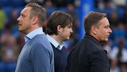 Starkes Duo in Hannover: André Breitenreiter (l.) und Horst Heldt (r.)