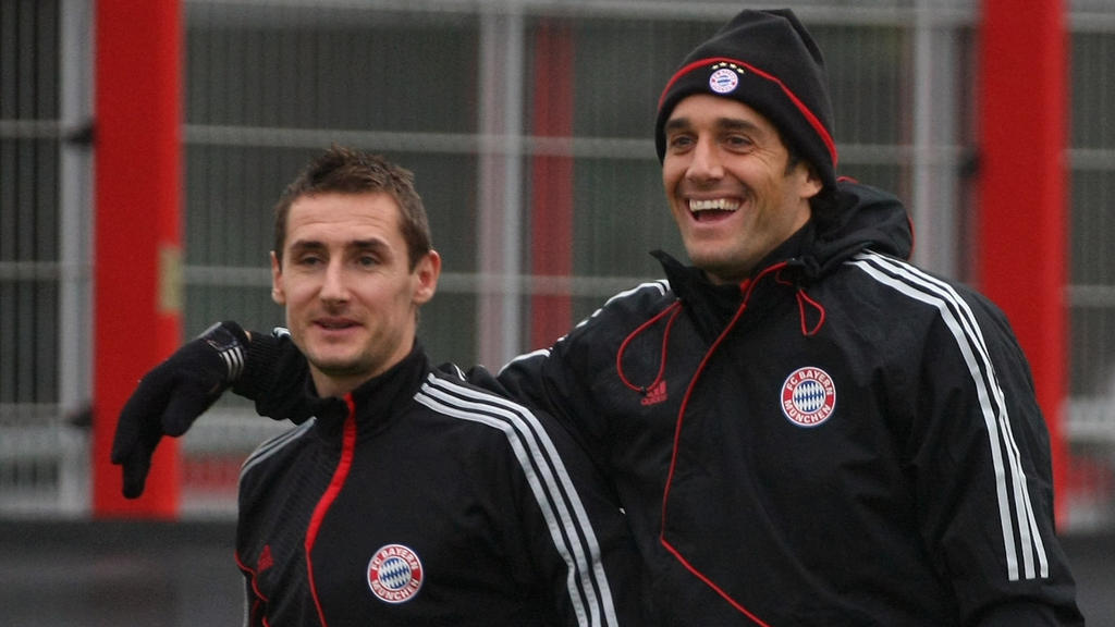 Miroslav Klose (l.) und Luca Toni (r.) spielten gemeinsam beim FC Bayern
