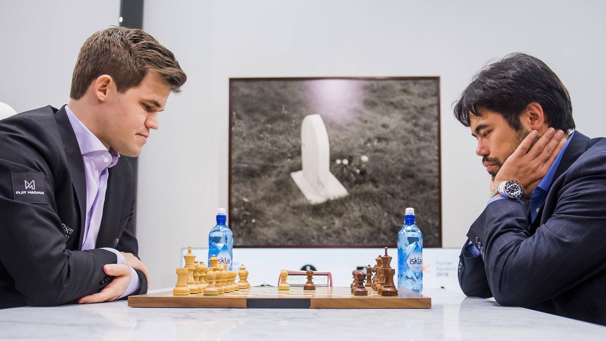 Nakamura (re.) glaubt nicht, dass Carlsen (li.) seinen WM-Titel abgeben wird