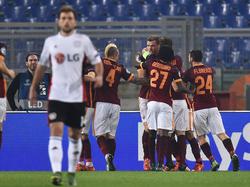 Die AS Roma gewinnt gegen Bayer Leverkusen