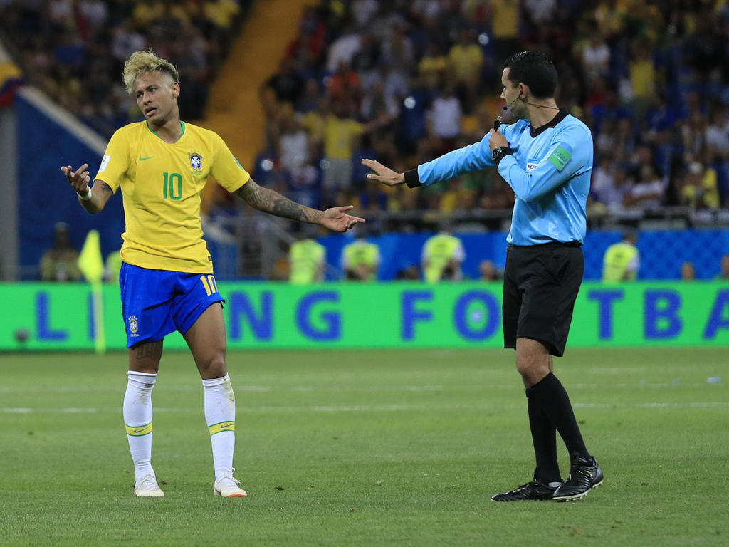 Die Brasilianer waren nicht zufrieden mit dem Schiedsrichter