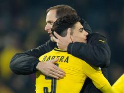 Ein gutes Team: Thomas Tuchel (hinten) und Marc Bartra vom BVB