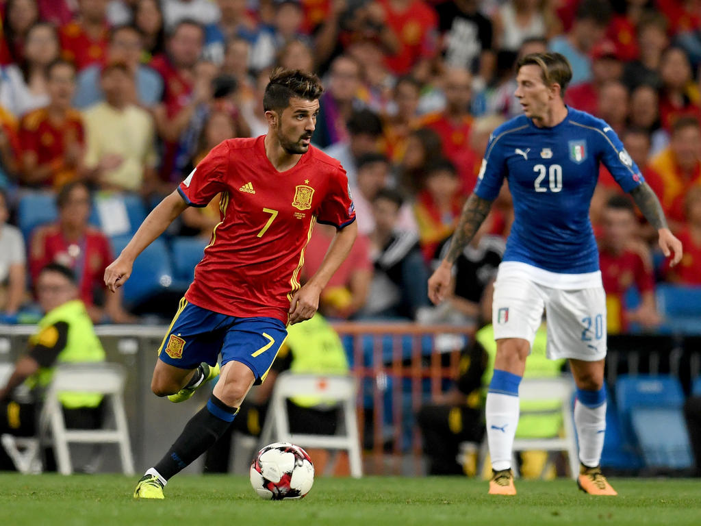 David Villa volvió a enfundarse la camiseta de España. (Foto: Getty)