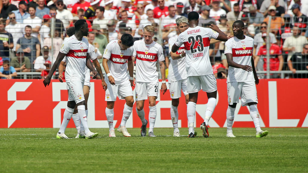 Der VfB Stuttgart feierte im Pokal einen klaren Sieg Der VfB Stuttgart feierte im Pokal einen klaren Sieg