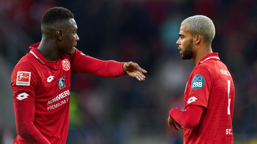 Wechseln wohl nicht zum BVB: Jeremiah St. Juste (r.) und Moussa Niakhaté vom FSV Mainz 05