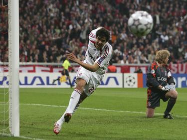 Kaká jubelt, Kahn ist frustriert nach dem 2:0 für Milan am 11.04.2007