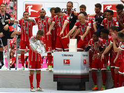 Mitten im Feier-Trubel dachten die Bayern schon wieder an die neue Saison