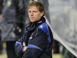 Alfons Groenendijk in zijn periode als hoofdtrainer bij Willem II in het seizoen 2009/2010, waar matchfixing zou hebben plaatsgevonden. (13-02-2010).