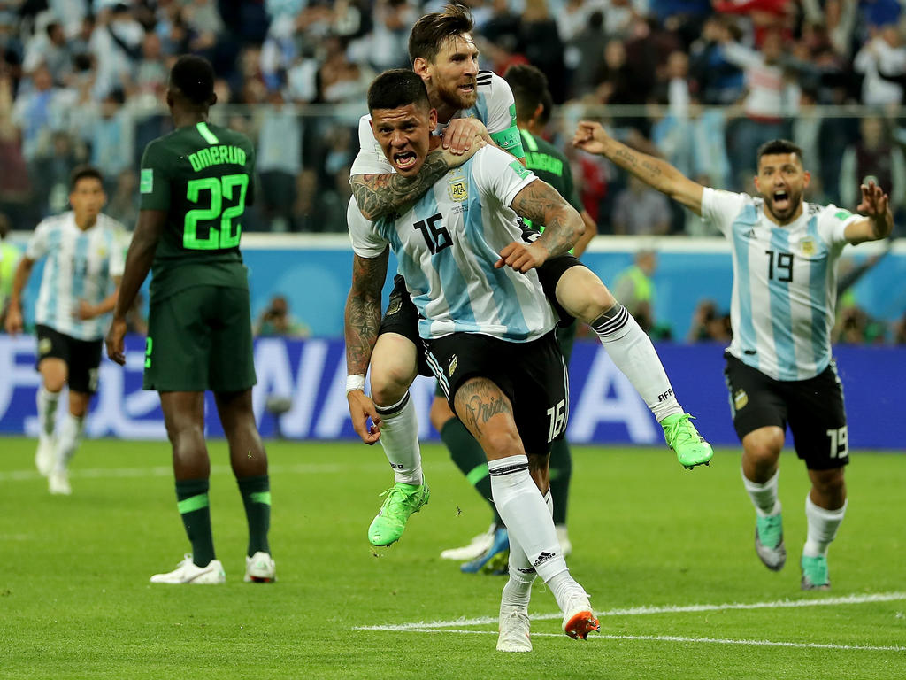 Große Emotionen nach dem späten Siegtreffer der Argentinier