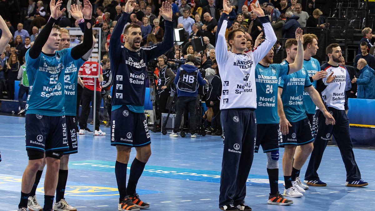 Die SG Flensburg Handwitt feiert zum Abschluss der CL-Gruppenphase einen Sieg Die SG Flensburg Handwitt feiert zum Abschluss der CL-Gruppenphase einen Sieg