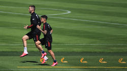 Beim FC Bayern wieder im Training: Niklas Süle (l.) und Coutinho