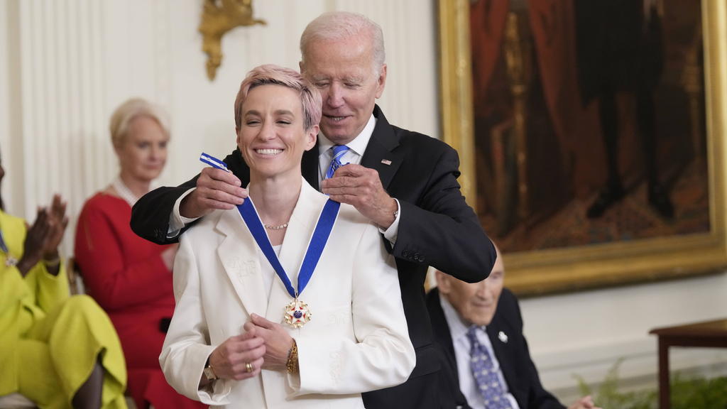 Megan Rapinoe erhielt von Präsident Biden bereits die Freiheitsmedaille