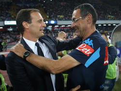 Unterschiedliche Typen: Allegri (l.) und Sarri (r.)