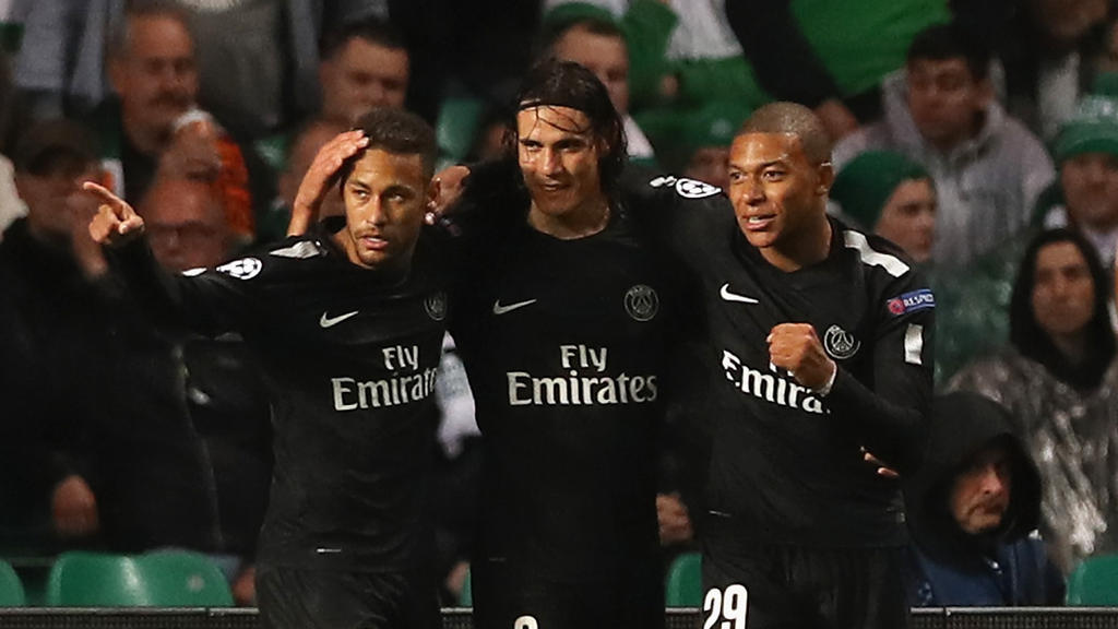 Neymar, Edinson Cavani und Kylian Mbappé (v.l.) sind die Gesichter von PSG