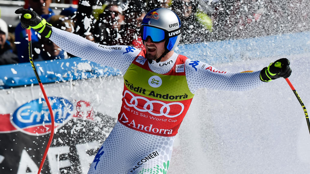 Dominik Paris jubelt über den Sieg im Gesamtweltcup Dominik Paris jubelt über den Sieg im Gesamtweltcup