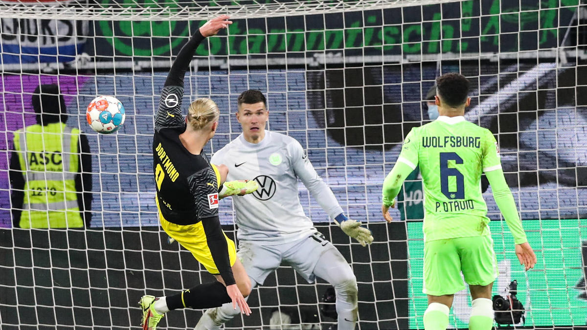 Erling Haaland erzielte für den BVB gegen Wolfsburg ein wahres Traumtor
