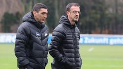 Tayfun Korkut und Fredi Bobic arbeiten gemeinsam bei Hertha BSC