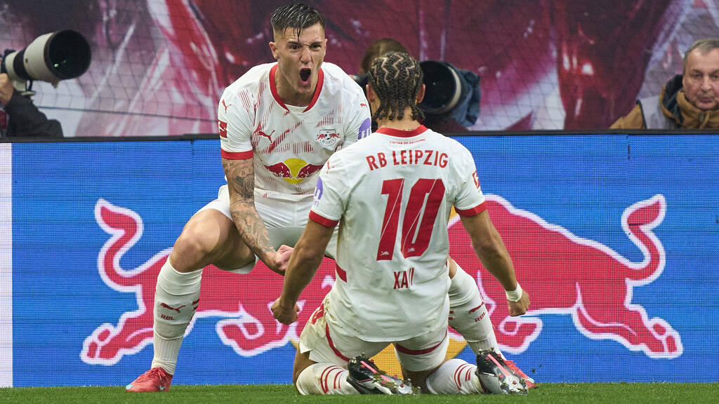 Benjamin Sesko (l.) ist Top-Torschütze bei RB Leipzig Benjamin Sesko (l.) ist Top-Torschütze bei RB Leipzig