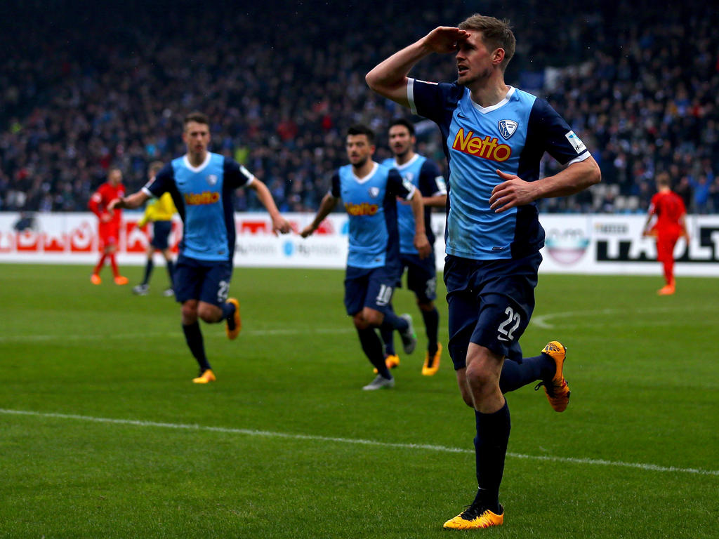 Bochums Simon Terodde rettete seinem Team mit zwei Treffern das Remis gegen Bielefeld