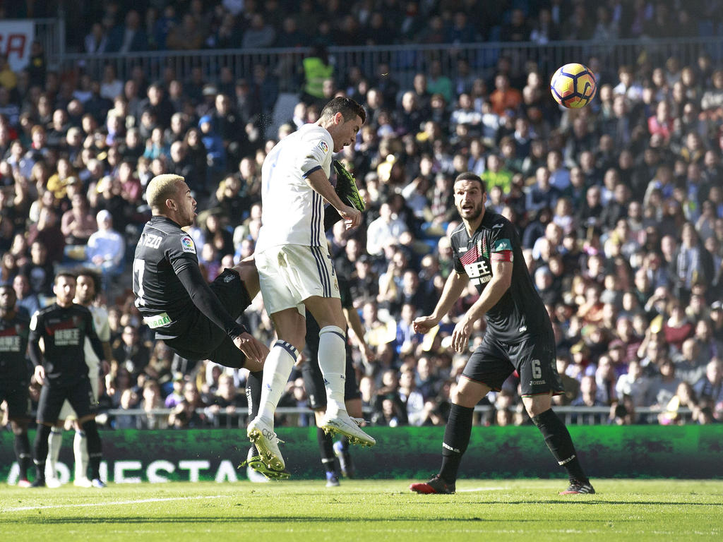Ronaldo anotó su único tanto de la tarde con la cabeza. (Foto: Getty)