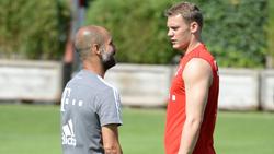 Manuel Neuer (r.) war unter Pep Guardiola absolut gesetzt