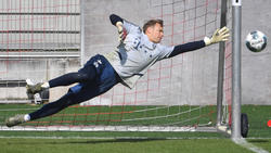 Manuel Neuer beim Training an der Säbener Straße