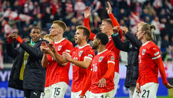 Die Österreich-Stars hatten nach dem 5:1 gegen Norwegen gute Laune