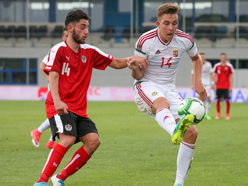 Rami Tekir (links) beim ÖFB-U21-Länderspiel gegen Ungarn