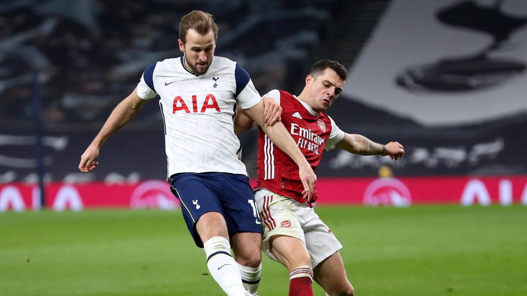 Erzielte das 2:0 für Tottenham gegen Arsenal: Harry Kane (l.)