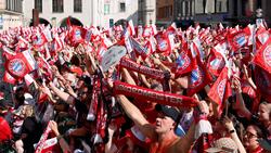 2023 feierten die Fans des FC Bayern noch am Marienplatz