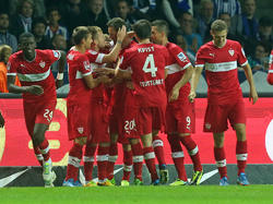 Hertha ärgert sich, Stuttgart feiert. Der VfB kam in Berlin zu einem knappen Auswärtssieg