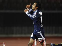 Mahmoud Kahraba jubelt über seinen Treffer zur 1:0-Führung für Luzern
