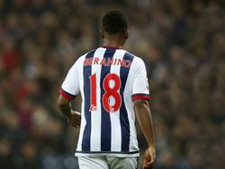 Saido Berahino maakt speelminuten tijdens het competitieduel West Bromwich Albion - Stoke City. (02-01-2016)