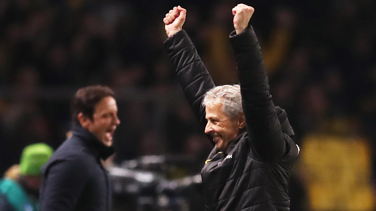 War nach dem Sieg bei Hertha BSC erleichtert: BVB-Trainer Lucien Favre War nach dem Sieg bei Hertha BSC erleichtert: BVB-Trainer Lucien Favre